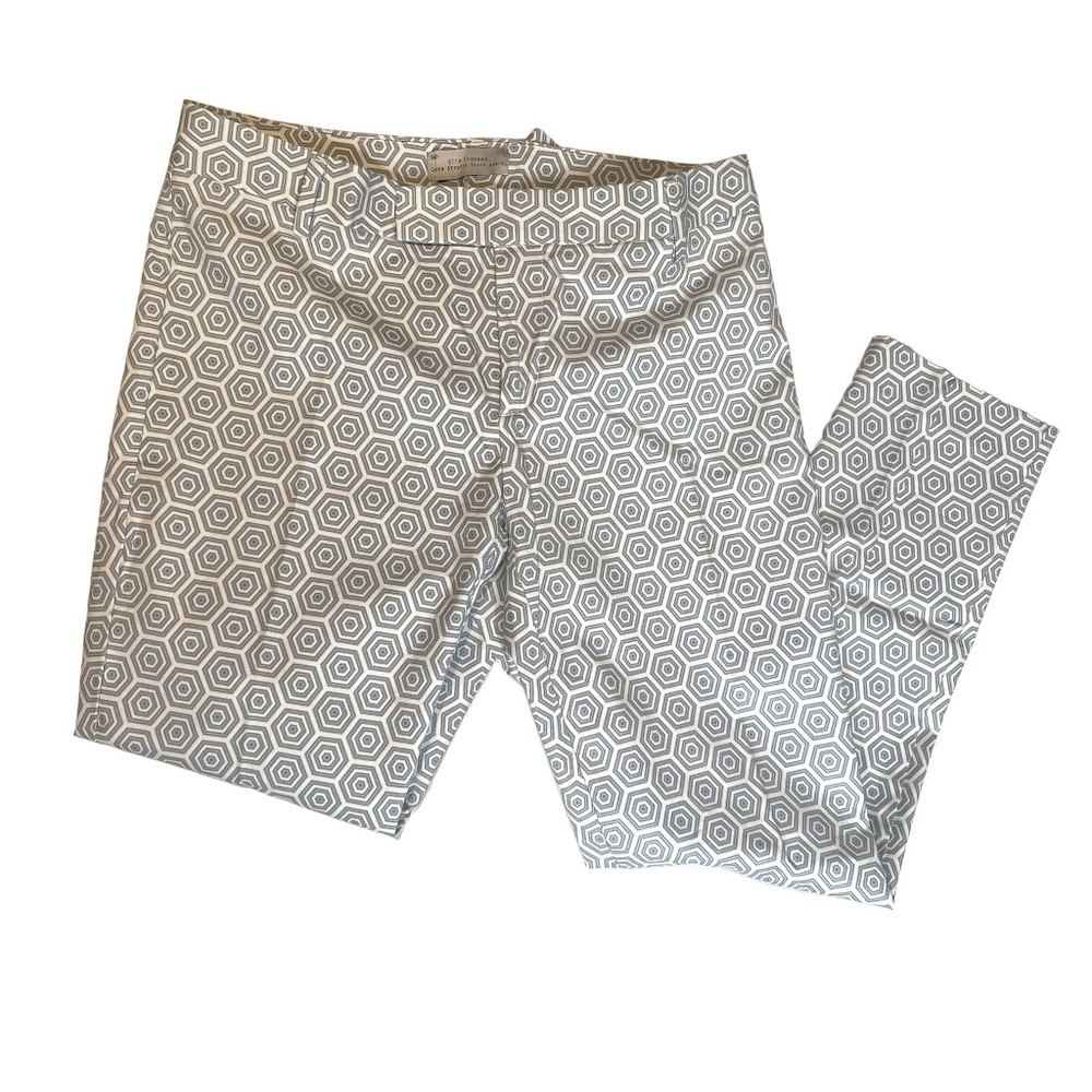 Slim Cropped Printed Pant 🤍